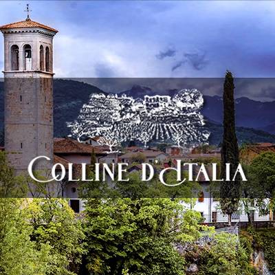Colline d'Italia logo over Fruili, Italy Colline d'Italia logo over Fruili, Italy